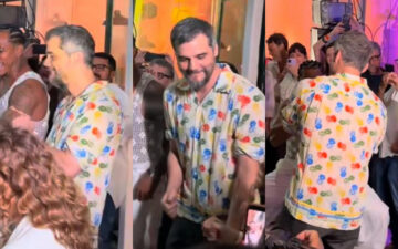 Wagner Moura entra no ritmo e dança com O Kanalha durante pré-estreia no Glauber Rocha
